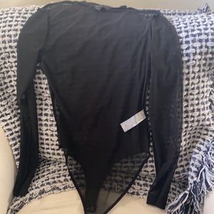 Small sheer black bodysuit